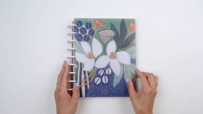 Happy Planner July 2024 - June 2025 Weekly/Monthly Planner 9.75&#34;x8.75&#34; Classic Vivid Blooms, 2 of 11, play video