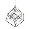 Z-Lite Euclid 4 - Light Chandelier in  Chrome/Matte Black - image 3 of 3