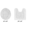 Edge Bath Rug 100% Premium Cotton Ultra-soft Water Absorbent Tufted Solid Reversible 2 Piece Bathroom Rug Set For Machine Washable Bathmat - 2 of 4