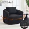Okak Modern 360' Swivel Accent Chair Barrel Chairs with Soft Pillow,Small Arm Chair Single Sofa for Living Room,Office,Apartment - 3 of 4