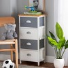 Calra Wood 4 Drawer Storage Unit Oak Brown - Baxton Studio: Slim Design, Metal Accents, No Assembly Required - 2 of 4