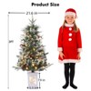GustoWave 3FT Pre-Lit Artificial Christmas Tree Flocking Tree with Deer Lightbox Box, 78 White LEDs, Easy Assembly - 2 of 4