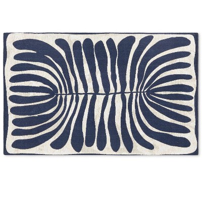 Unique Bargains Modern Waterproof Cushioned Non-skid Kitchen Mat Set Of 1  Navy Blue-2 18 X 47 : Target