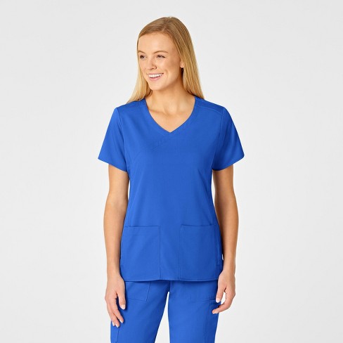 Wink Pro Women's 4 Pocket Wrap Scrub Top, M Regular : Target