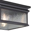 VAXCEL Cambridge Bronze Square Outdoor Flush Mount Ceiling Light Clear Glass - 4 of 4