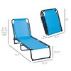 Foldable Chaise Lounge, 3-Position Reclining Back, Portable design and Breathable Mesh for Poolside, Camping - 3 of 4