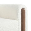 Dexmalle White Upholstered Sofa Chair with Walnut Legs - 4 of 4