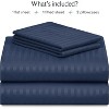 LuxClub 4-7 PC Microfiber Striped Performance Sheet Set, Soft Cooling Eco-Friendly Bed Sheets with 18in Deep Pockets - 2 of 4