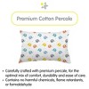 BreathableBaby Cotton Percale Pillowcase, For 13" x 18"/33 x 46 cm Toddler Pillow, Elephants (2-Pack) - 2 of 4