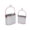Transpac Metal Candy Cane Lane Containers Set of 2 Decorative Christmas Sculptures for Indoor Tabletop Decor - 3 of 3