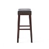 Modern Upholstered Backless Saddle Kitchen Stool,Set of 2-Christopher Knight Home - 3 of 4