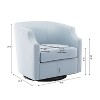 NicBex Linen Swivel Barrel Accent Chair,Upholstered Swivel Living Room Chair with Curved Backrest,Cozy Armchair,Accent Chairs for Living Room - 3 of 4