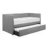 NicBex Twin Size Faux Leather Upholstered Daybed with Trundle,Sofa Bed Frame for Bedroom,Living Room,Apartment - 3 of 4