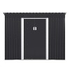 Isabel 4.2 x 9.1 Ft Metal Storage Box, Patio Tool Shed with Lockable Doors Vents, Outdoor Furniture - Maison Boucle - 3 of 4