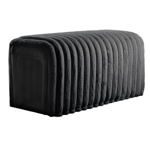 FONTOI Ottoman Storage Bench, Pet Supplies, Corduroy Bench for Living Room, Entryway, Bedroom, Black, 16.93"*16.53"*33" - 1 of 4