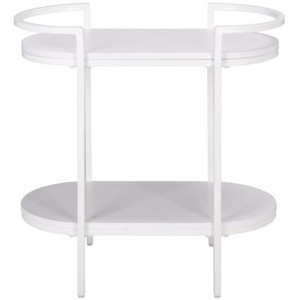 Inessa 2 Tier Bar Cart - BCT2503D - White - Safavieh - 1 of 4