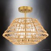 Urban Ambiance Luxury Bohemian Indoor Ceiling Light,  12-1/2''H x 16"W x 16''D,  Vintage Brass Finish, UHP4682 - 2 of 4