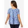 Jessica London Women's Plus Size Stretch Cotton Trapeze Tee - 3 of 4