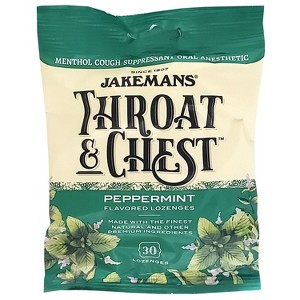 Jakemans Throat & Chest Lozenges Peppermint, 30 Ct - 1 of 4