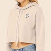 Dalix Heartly Ghost Embroidered Fleece Cropped Hoodie Cold Fall Winter Women - 4 of 4
