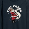 Men's - Instant Message - Vibe Check Santa Christmas Long Sleeve Graphic T-Shirt - 2 of 4