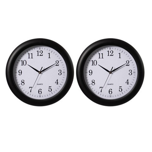 Clockswise 13.75 Inch Plastic Round Battery Operated Simple Modern Wall Clock - Office, Livingroom, Dining Room, Bedroom and Kitchen Wall Decor - image 1 of 4