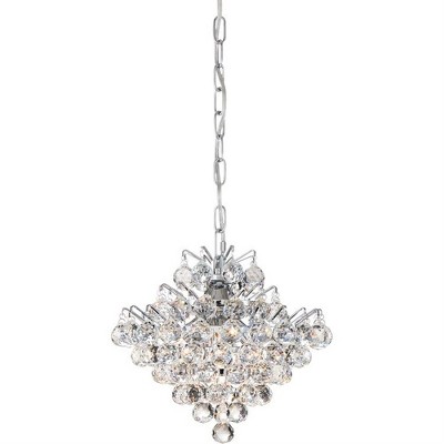 Bordeaux Mini 11.75" Polished Chrome Crystal Pendant Light