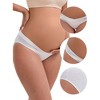 INSPIRE CHIC Women's Low-Waisted Under the Bump Comfortable Breathable Cotton Maternity Briefs 4 Packs - 3 of 4