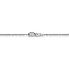 Black Bow Jewelry 1.3mm 14k White Gold Diamond Cut Singapore Chain Necklace - 4 of 4