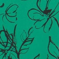 tropical emerald batik floral