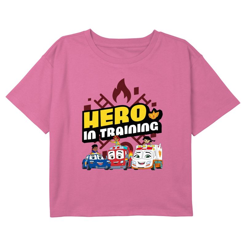 Girl's Firebuds Hero in Training Crop T-Shirt, 1 of 4