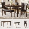 Aukfa 6-Piece Modern Dining Set with Bench - Wood Table & 4 Chairs for Kitchen/Dining Room, 6-Person Table Set - 3 of 4