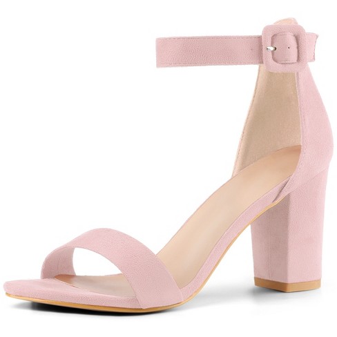 Pale pink shop ankle strap heels