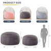 MAXYOYO Gaint Bean Bag Chair for Adults, Lazy Sofa with Foam Filling for Living Room, Washable Cover, Dark Gray - 2 of 4