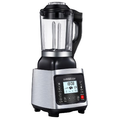GoWISE GW22501 Premier High Performance Heating Blender with 6 Blending Presets and Recipe Book, Black