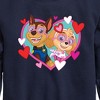 Boys' - Paw Patrol - Chase Sky Hearts Graphic Long Sleeve Fleece Sweatshirt - 2 of 4