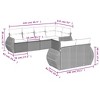 vidaXL 7 Piece Patio Sofa Set with Cushions Black and Cream Poly Rattan - 3 of 4