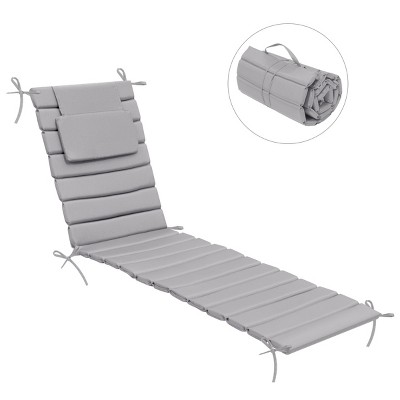 Crestlive Products 80 inch Patio Chaise Lounge Chairs Cushion 22D Sponge 220gsm Polyester Fabric
