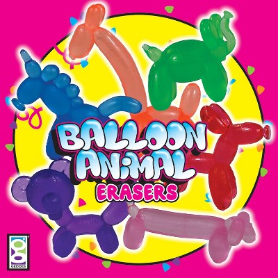 Geddes Balloon Animal Erasers - 24 per tub