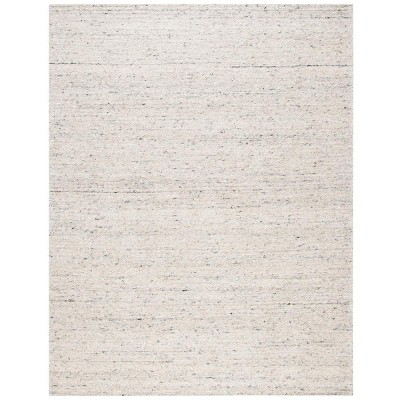 Elegant Ivory Hand-Tufted Wool Rug, Rectangular 8' x 10'