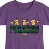 Girls' - Pokémon - Pikachu Plaid Logo Fitted Short Sleeve Graphic T-Shirt - 2 of 4