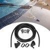 Unique Bargains Front Windshield Washer Hose Kit Fit for Dodge Nitro with Washer Fluid Hose 3 Meter Black Pack of 15 with 12 Pcs Hose Connectors - 3 of 4
