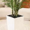 Kazeila UV Resistant Artificial Palm Tree with White Tall Planter, Big Pre Potted Fake Palm Trees for Indoor Outdoor Office House Decor - image 4 of 4