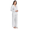 Casual Nights Women's Long Sleeve Rayon Button Down Pajama Set - 2 of 4