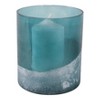 Glass Candle Holder - Handcrafted Pillar & Taper Candle Holder - Casual Home Decor Accent for Living Room, Bedroom & Office - 7" Blue - 2 of 4