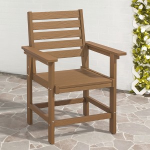 Arceso 18'' HDPS Outdoor Dining Chair, Patio Chair with Armrest for Backyard - 1 of 4