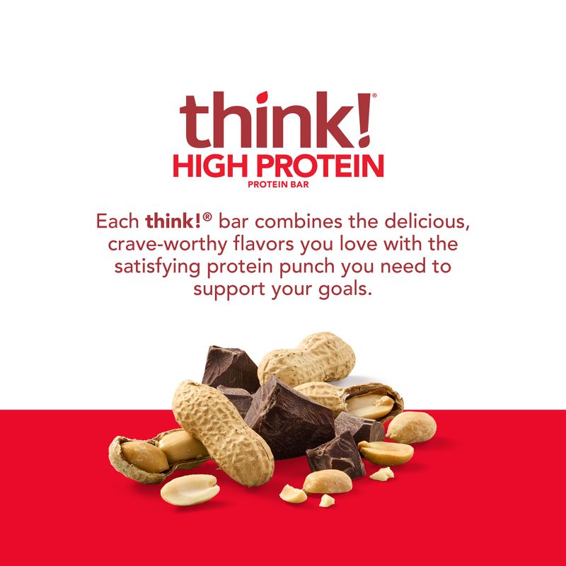 think! High Protein Chunky Peanut Butter Bars - 5ct, 4 of 12