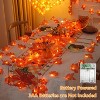 FAAYFIAN 4-Pack 10 ft 80-LED Lighted Fall Garland Maple Leaf String Lights, Battery Operated Thanksgiving Home D¨¦cor - 2 of 4