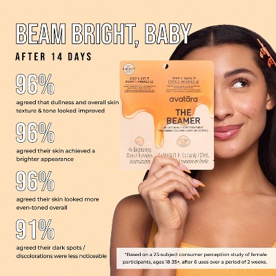 Avatara The Beamer 2 Step Brightening Treatment - 0.71 fl oz: Paraben-Free, Silicone-Free, Vegan, Unscented