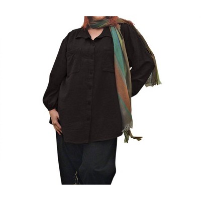 Women's Long Sleeve Button Up Shirt - Plus - On The Plus Side